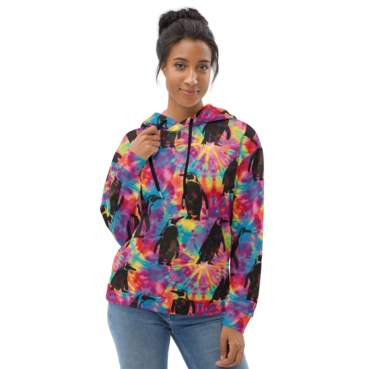 Penguin Rave Tie Dye Unisex Hoodie