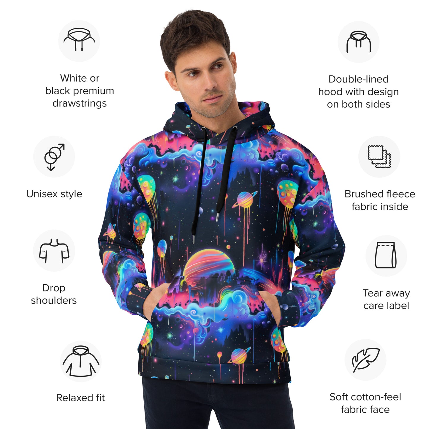 Glowing Galaxy Unisex Hoodie