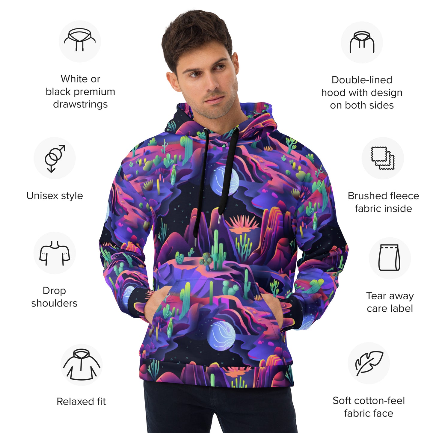 Moonlit Oasis Unisex Hoodie