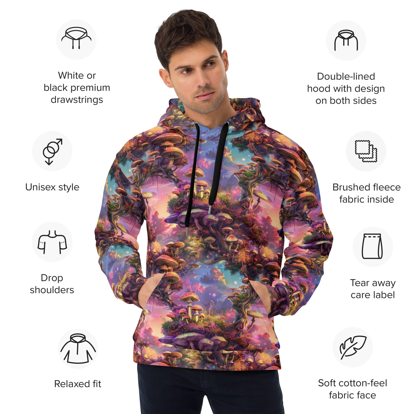 Mystic Mushroom Helix Unisex Hoodie
