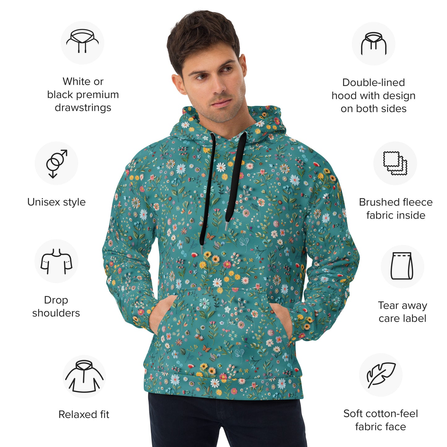 Petal Patch Unisex Hoodie