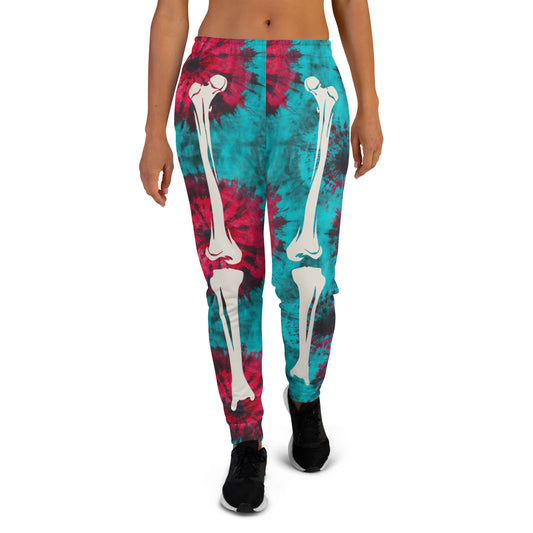 Teal Skeleton Halloween Women's Joggers