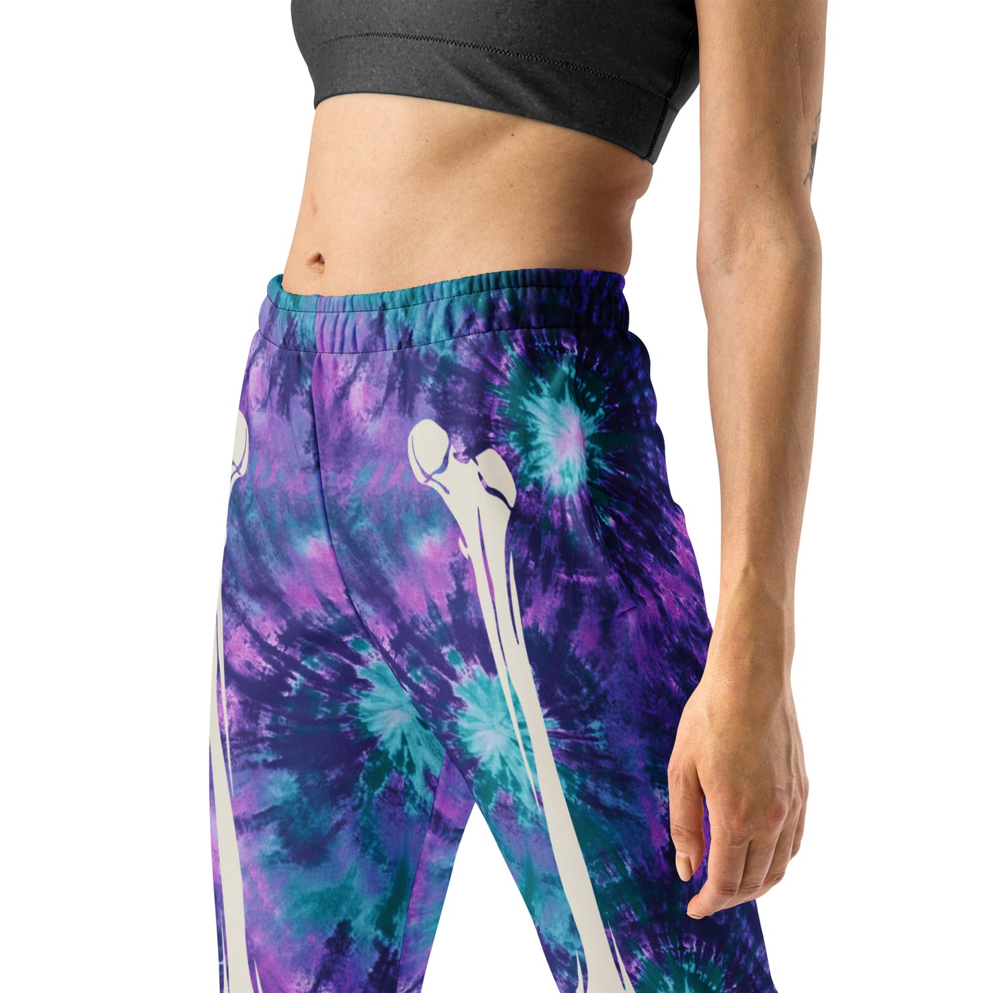 Purple Skeleton Halloween Women's Joggers