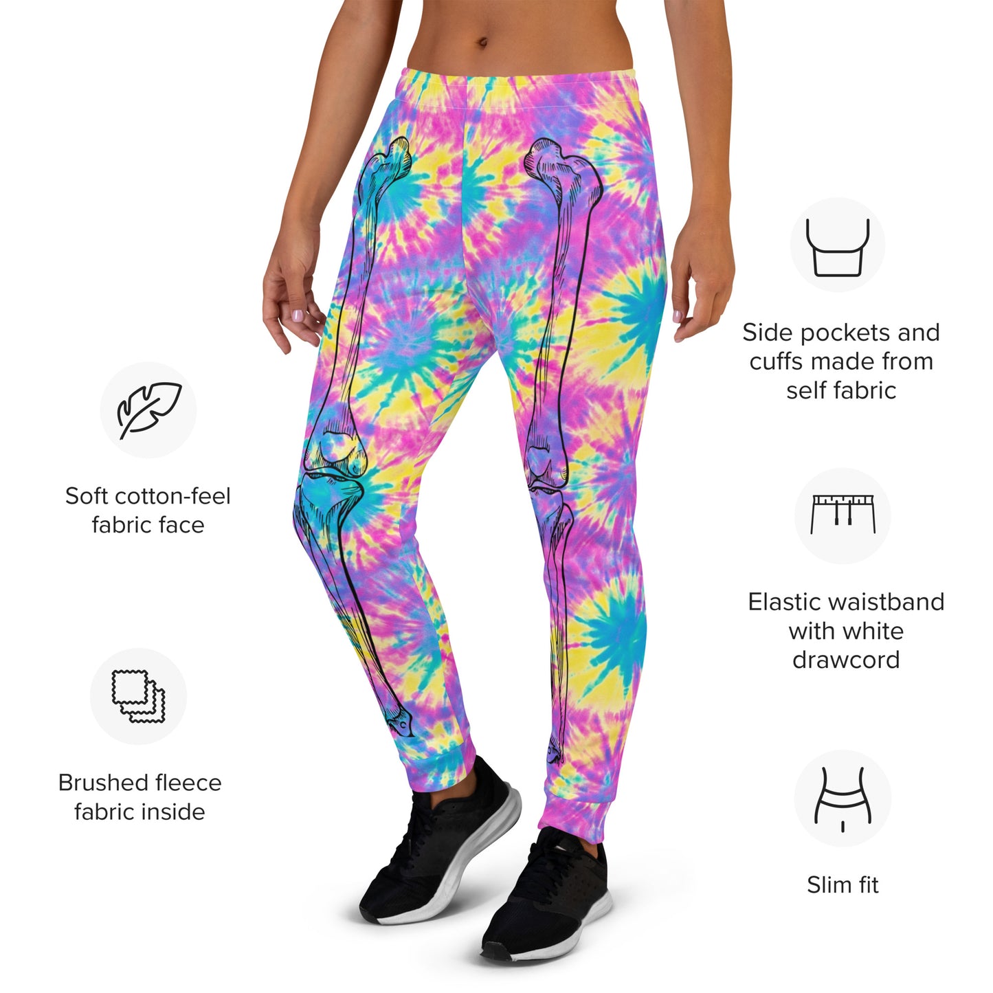 Sherbet Skeleton Halloween Women's Joggers