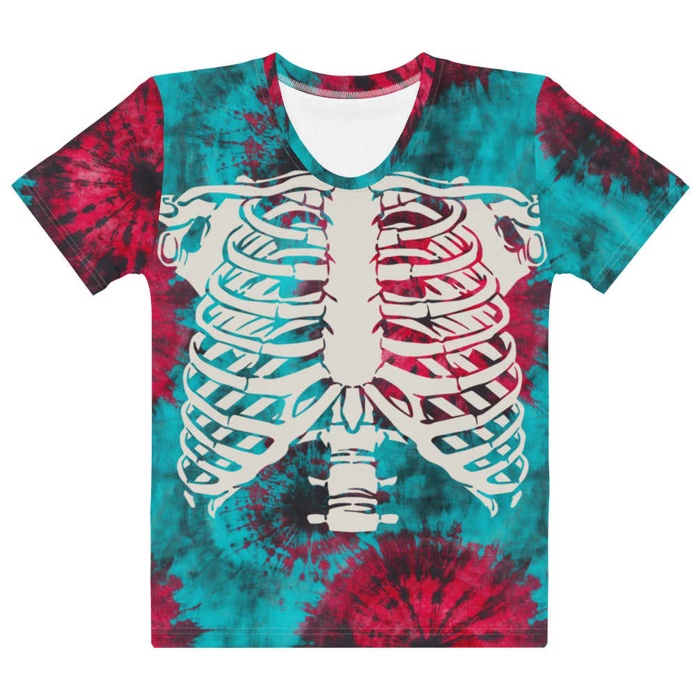 Teal Rib Cage Halloween Women's T-shirt
