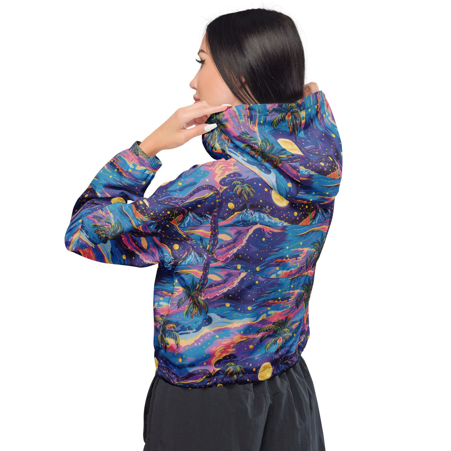 Cosmic Malibu Women’s Cropped Windbreaker