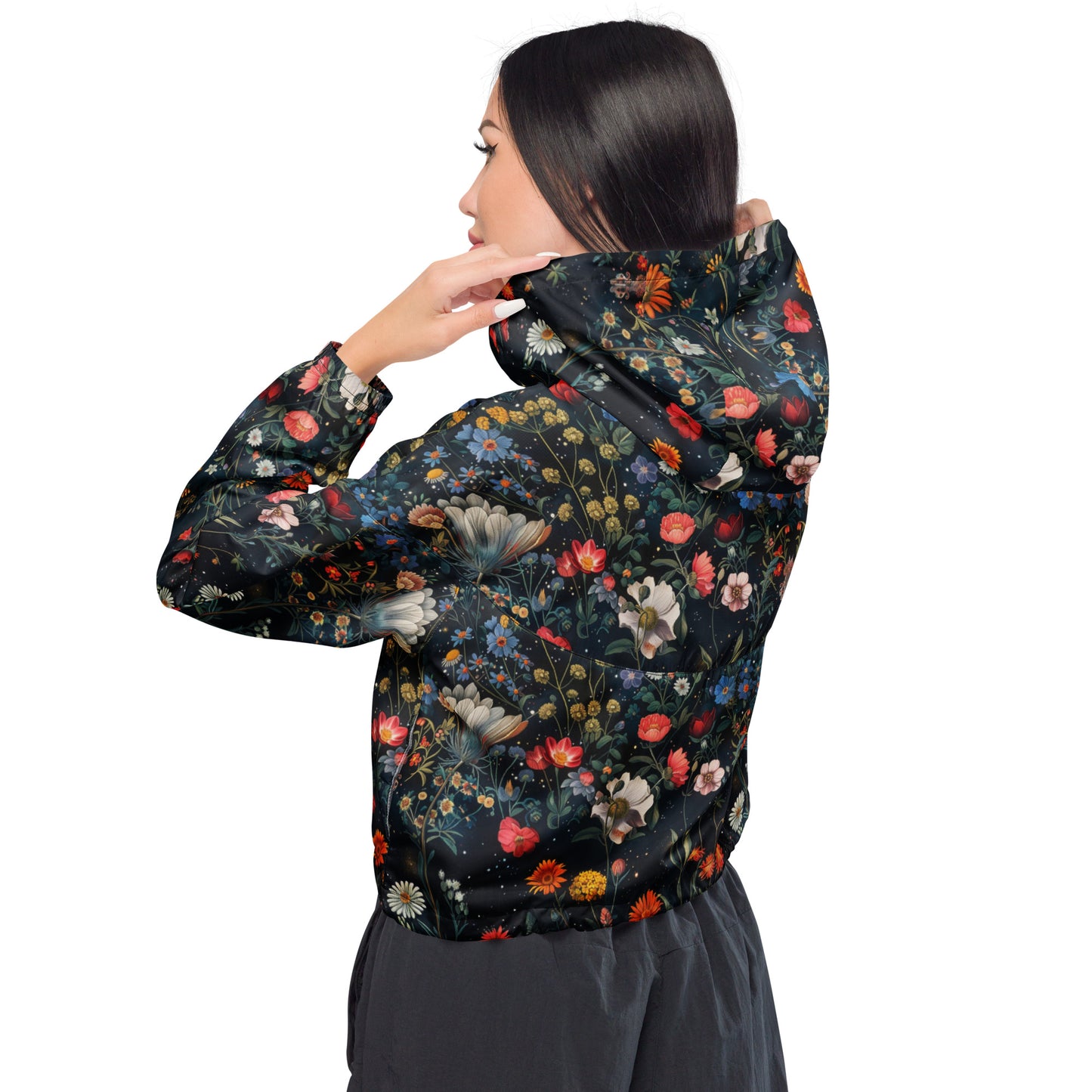 Astral Bloomscape Women’s Cropped Windbreaker
