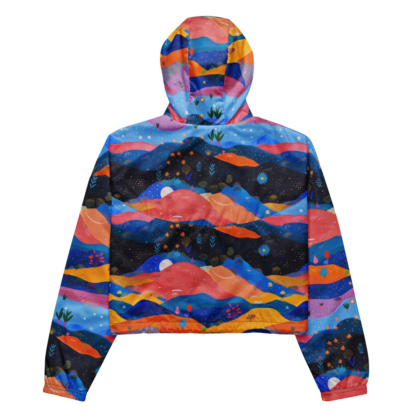 Starlit Panorama Women’s Cropped Windbreaker