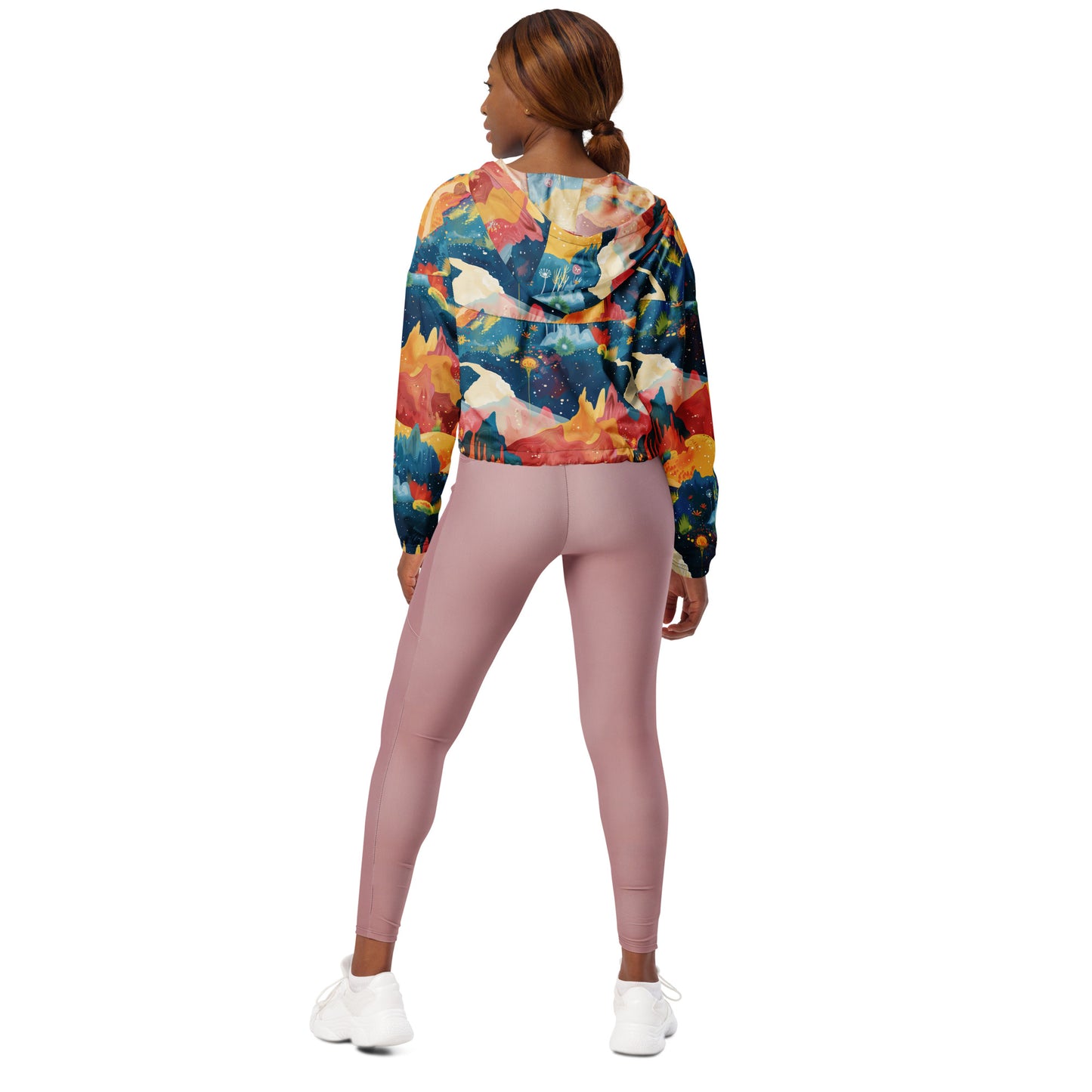 Autumn Whispers Women’s Cropped Windbreaker