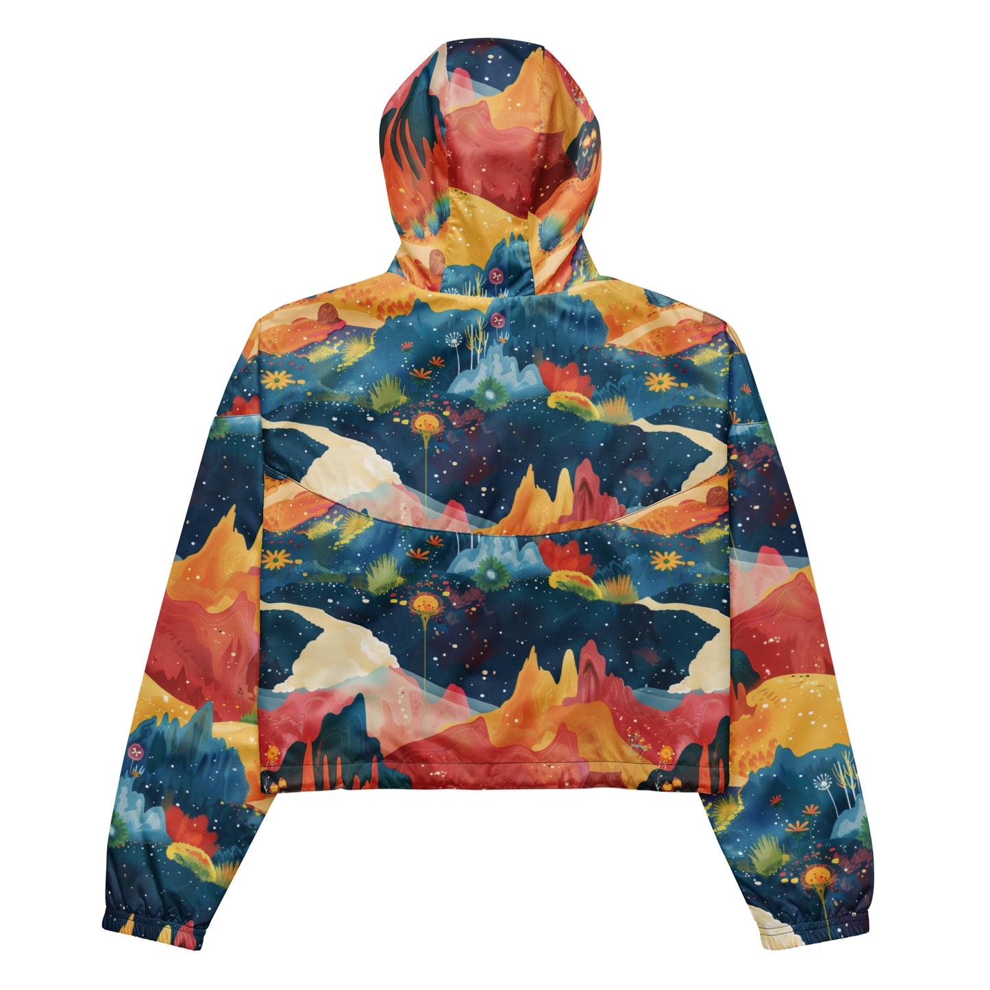 Autumn Whispers Women’s Cropped Windbreaker