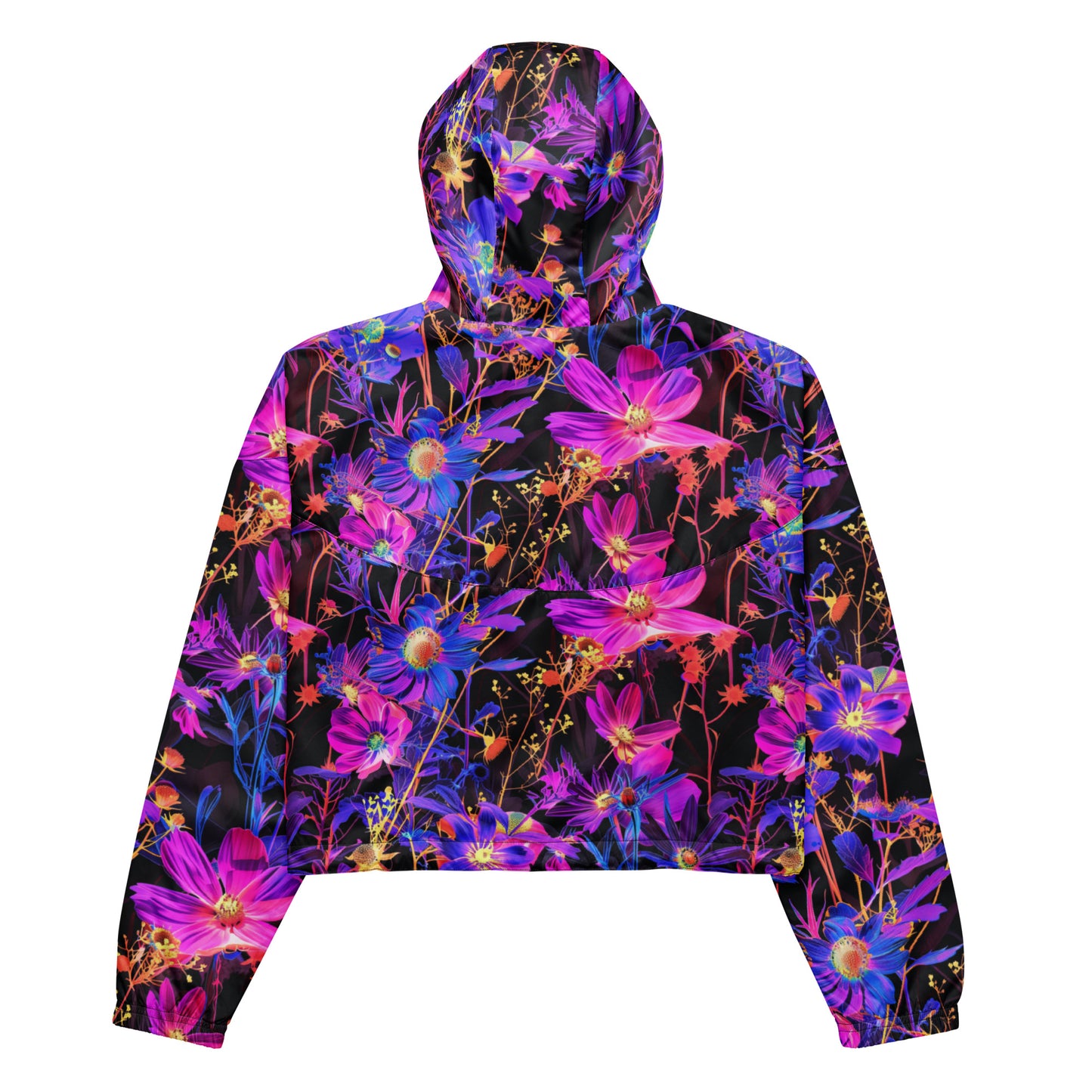 Exotic Floral Women’s Cropped Windbreaker