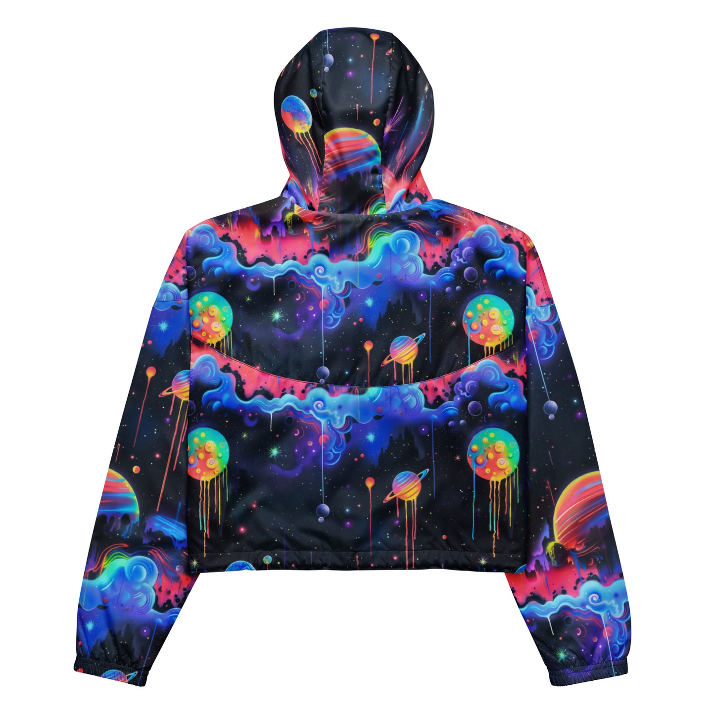 Glowing Galaxy Women’s Cropped Windbreaker