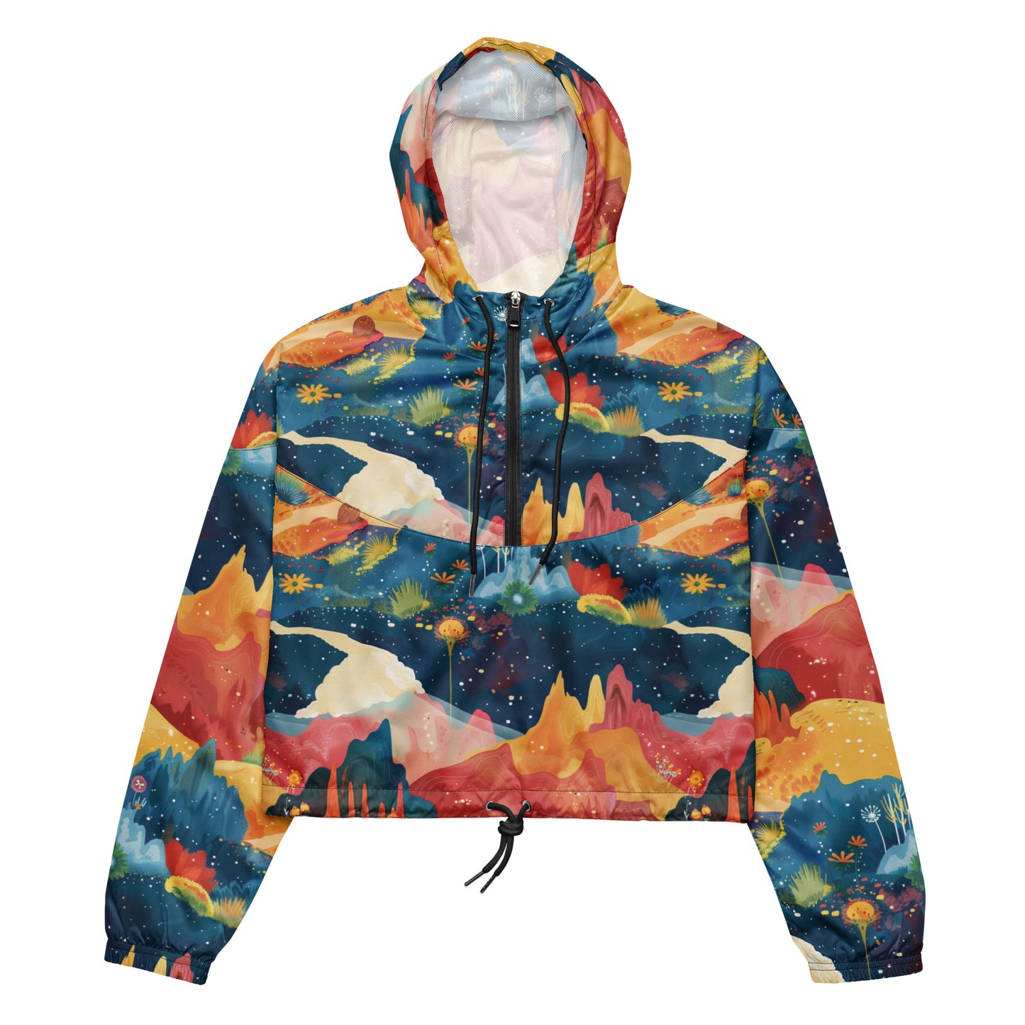 Autumn Whispers Women’s Cropped Windbreaker