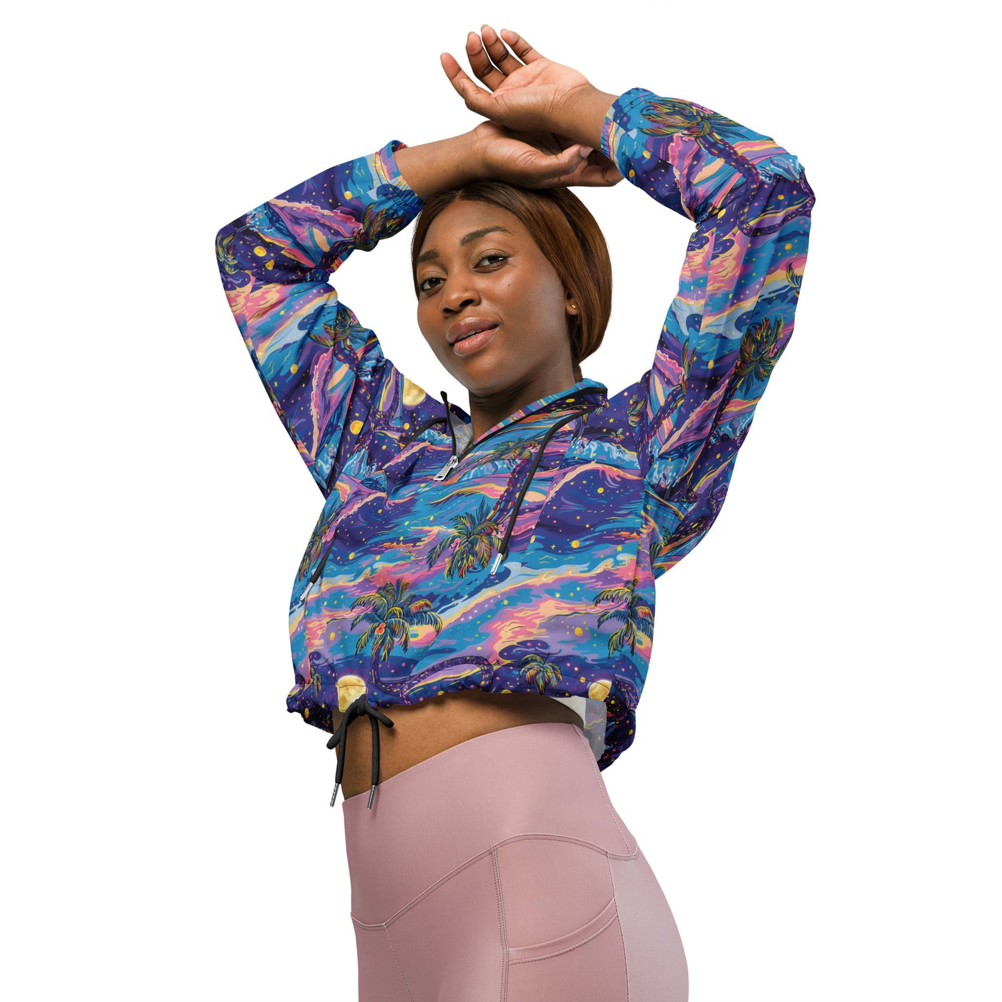 Cosmic Malibu Women’s Cropped Windbreaker