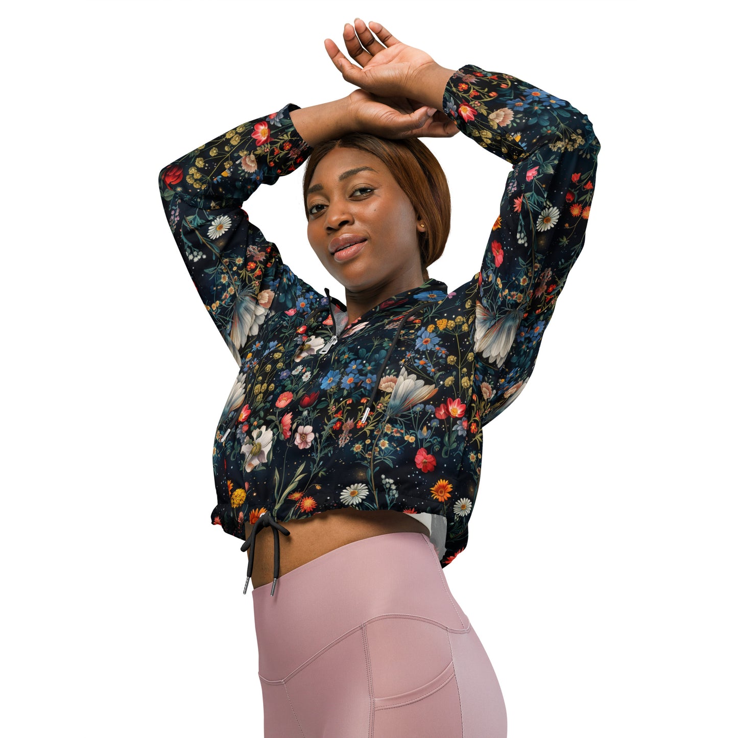 Astral Bloomscape Women’s Cropped Windbreaker