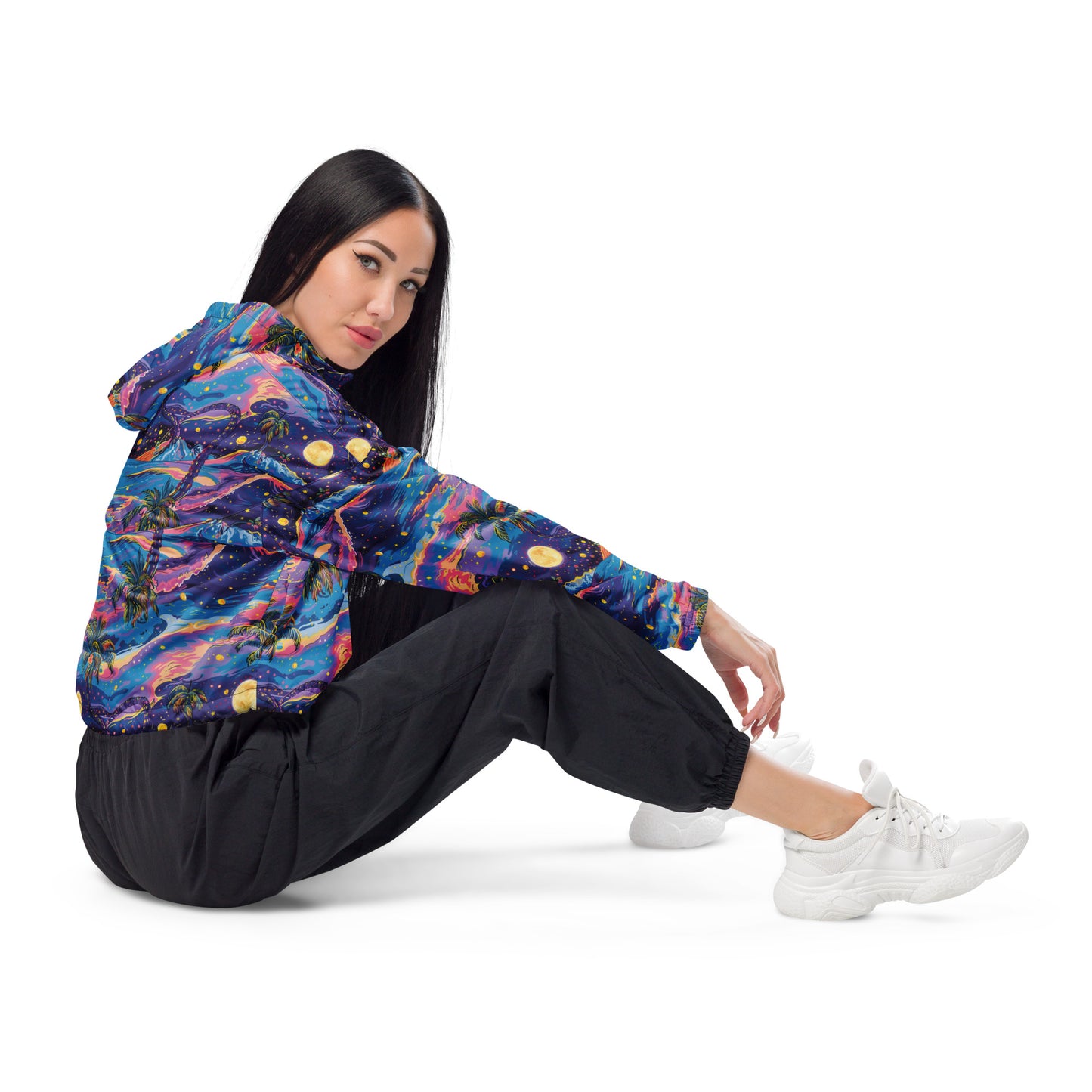 Cosmic Malibu Women’s Cropped Windbreaker