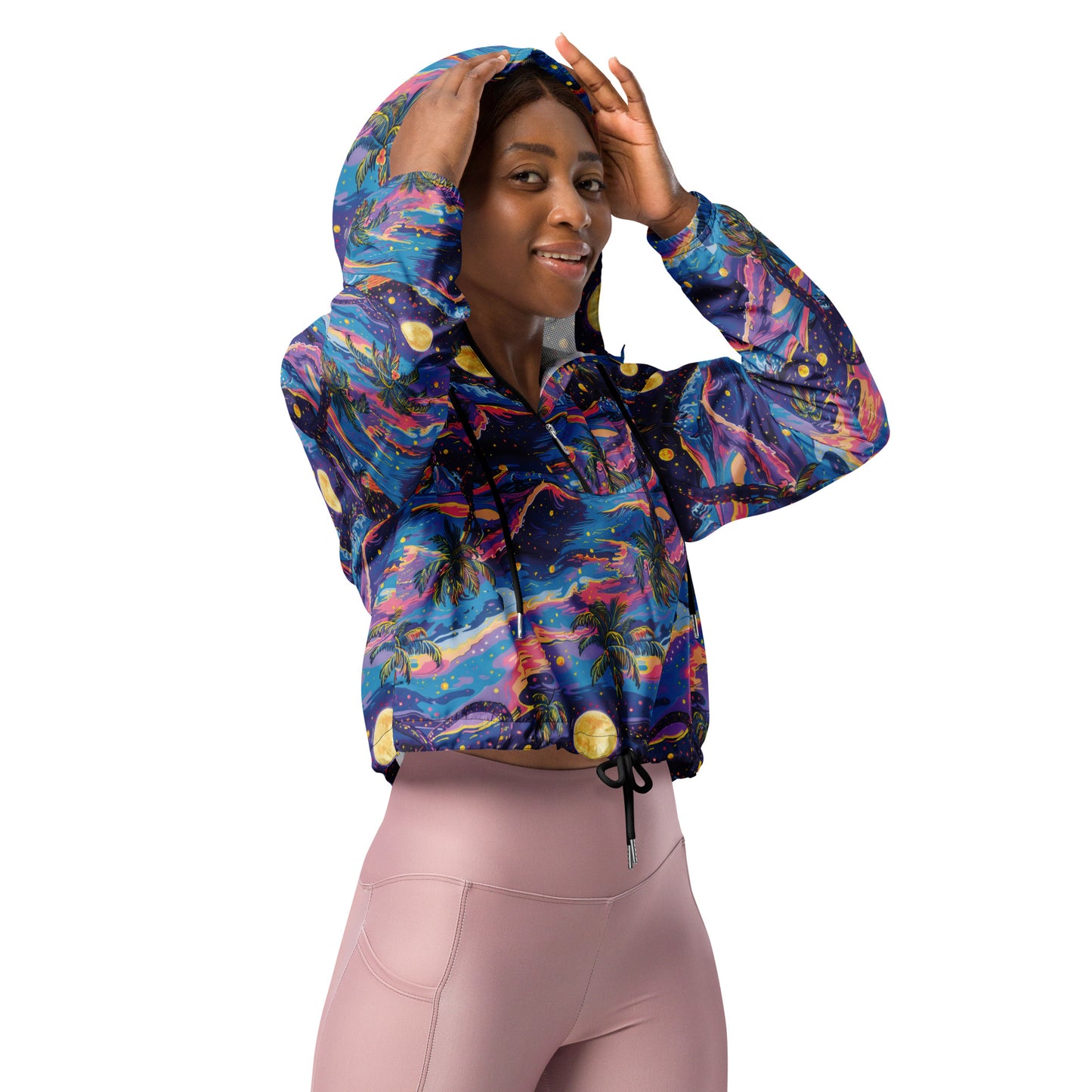 Cosmic Malibu Women’s Cropped Windbreaker