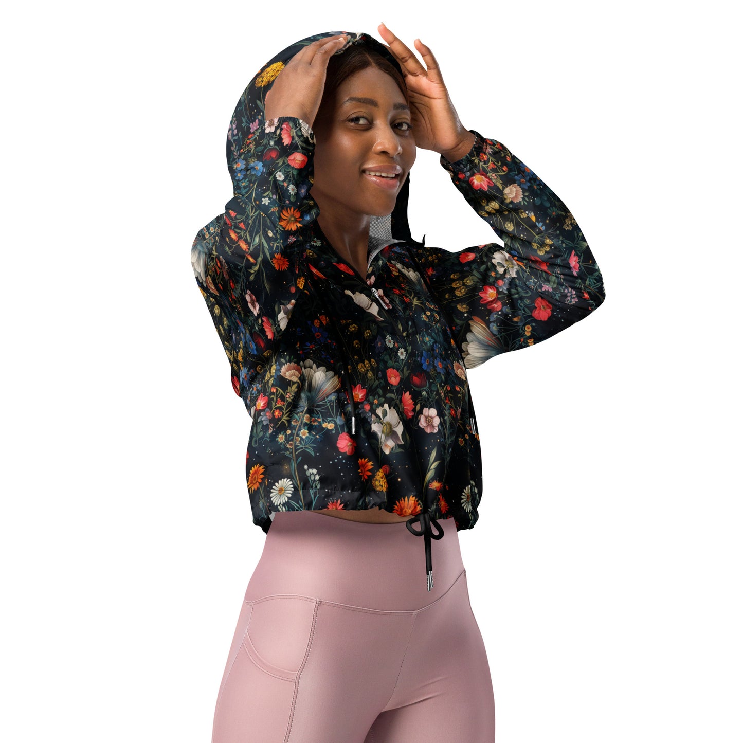 Astral Bloomscape Women’s Cropped Windbreaker