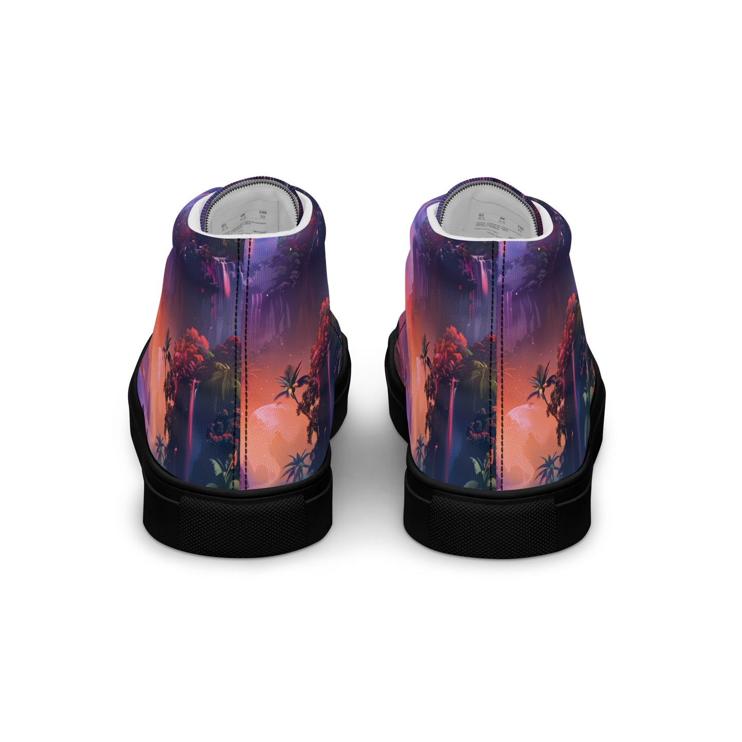 Chasing Waterfalls Women’s High Top Canvas Shoes