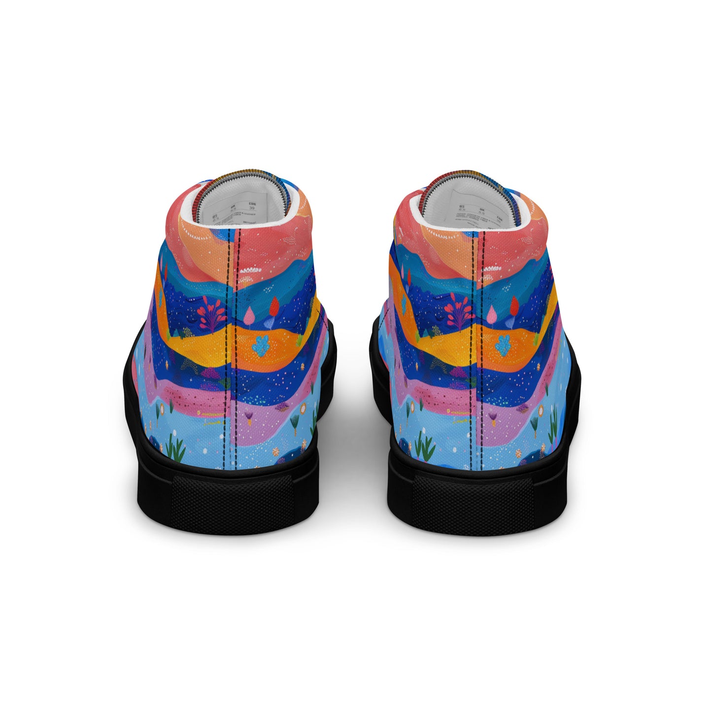 Starlit Panorama Women’s High Top Canvas Shoes