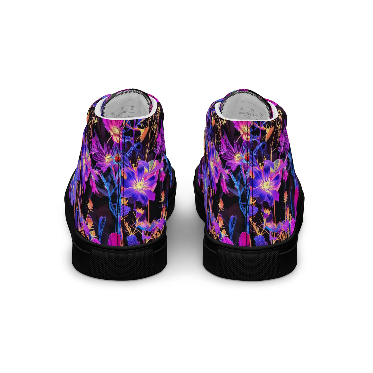 Exotic Floral Women’s High Top Canvas Shoes