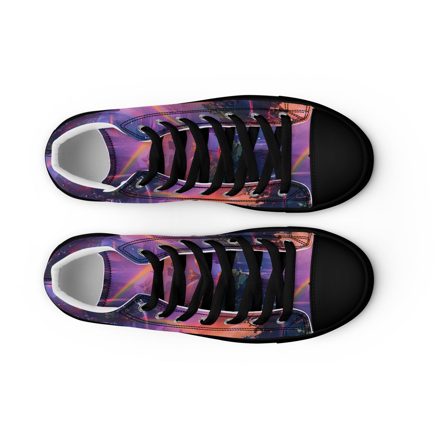 Chasing Waterfalls Women’s High Top Canvas Shoes