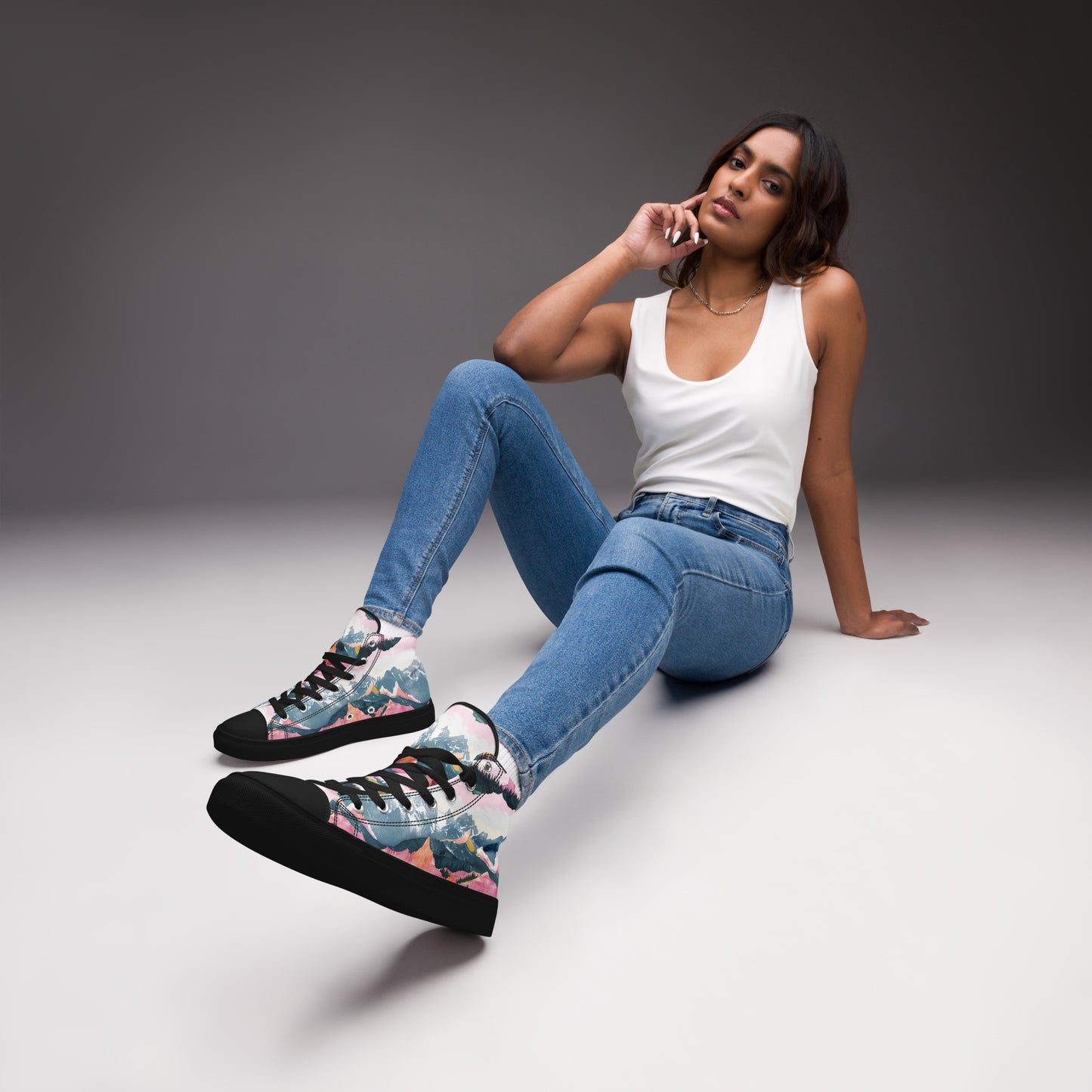 Ski Season Women’s High Top Canvas Shoes