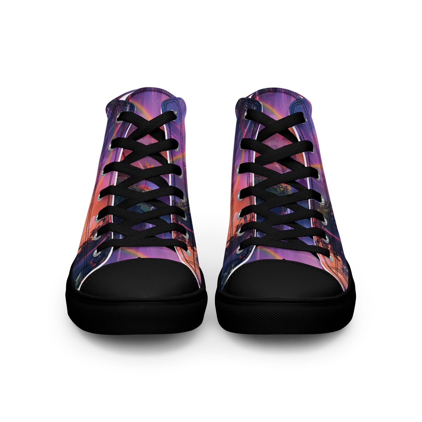 Chasing Waterfalls Women’s High Top Canvas Shoes