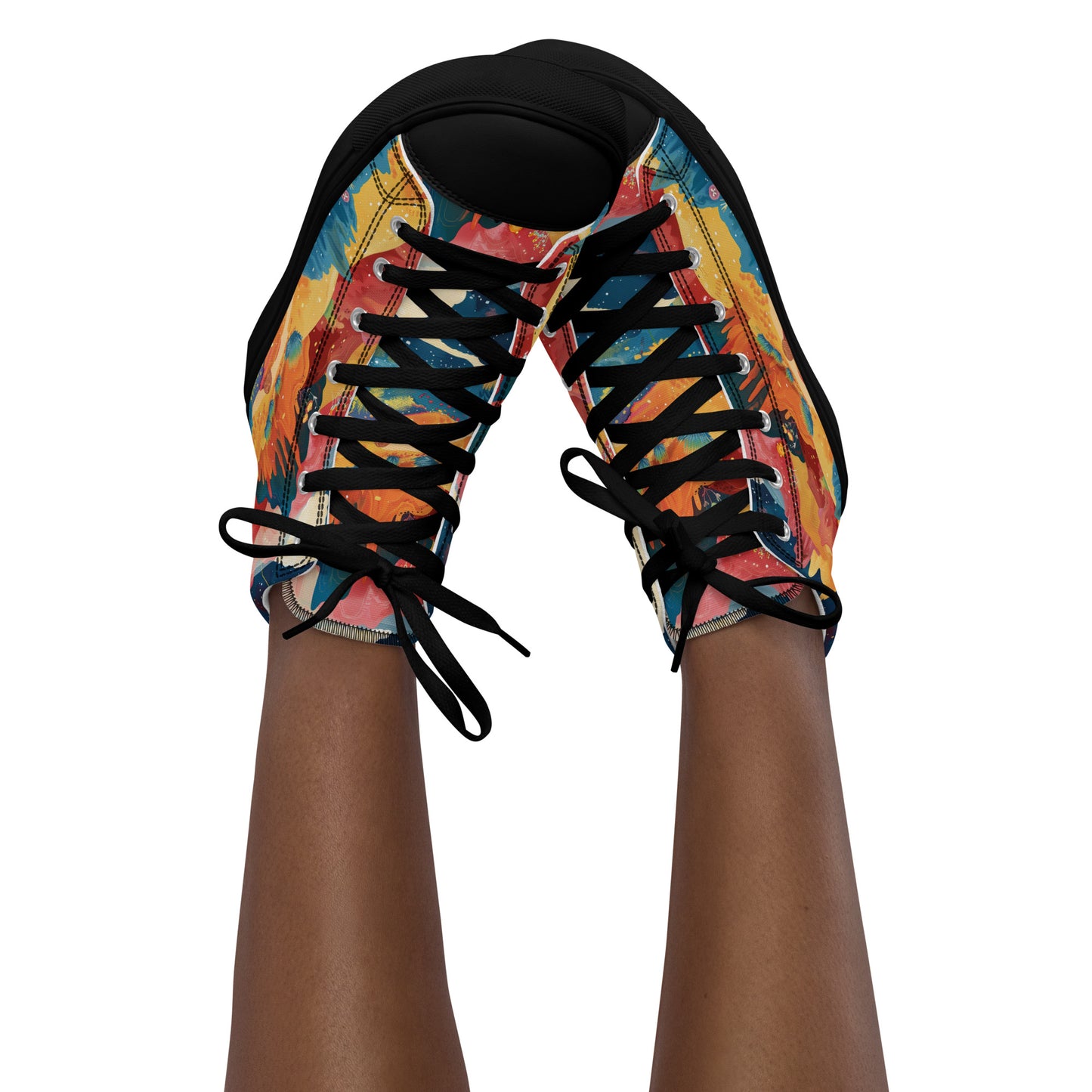 Autumn Whispers Women’s High Top Canvas Shoes