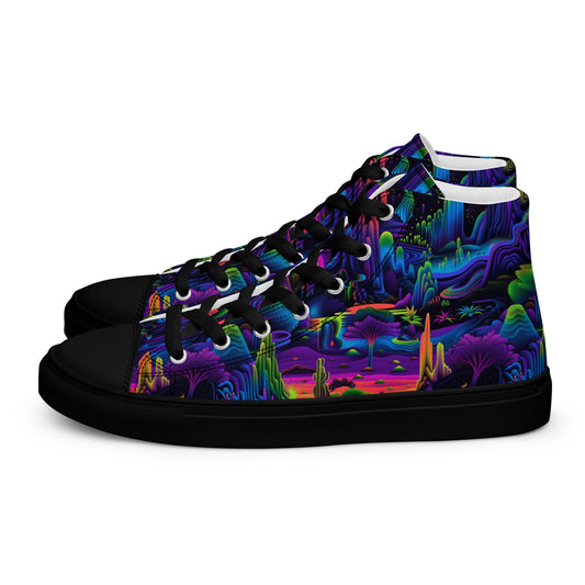 Acid Planet Women’s High Top Canvas Shoes
