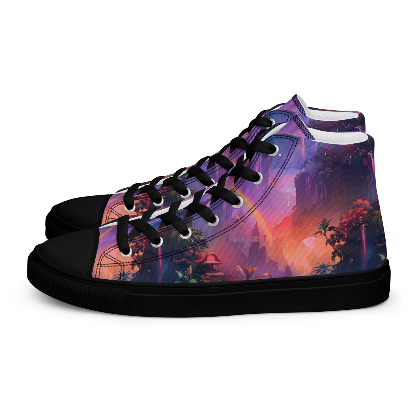 Chasing Waterfalls Women’s High Top Canvas Shoes