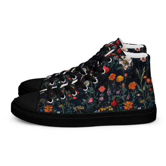 Astral Bloomscape Women’s High Top Canvas Shoes