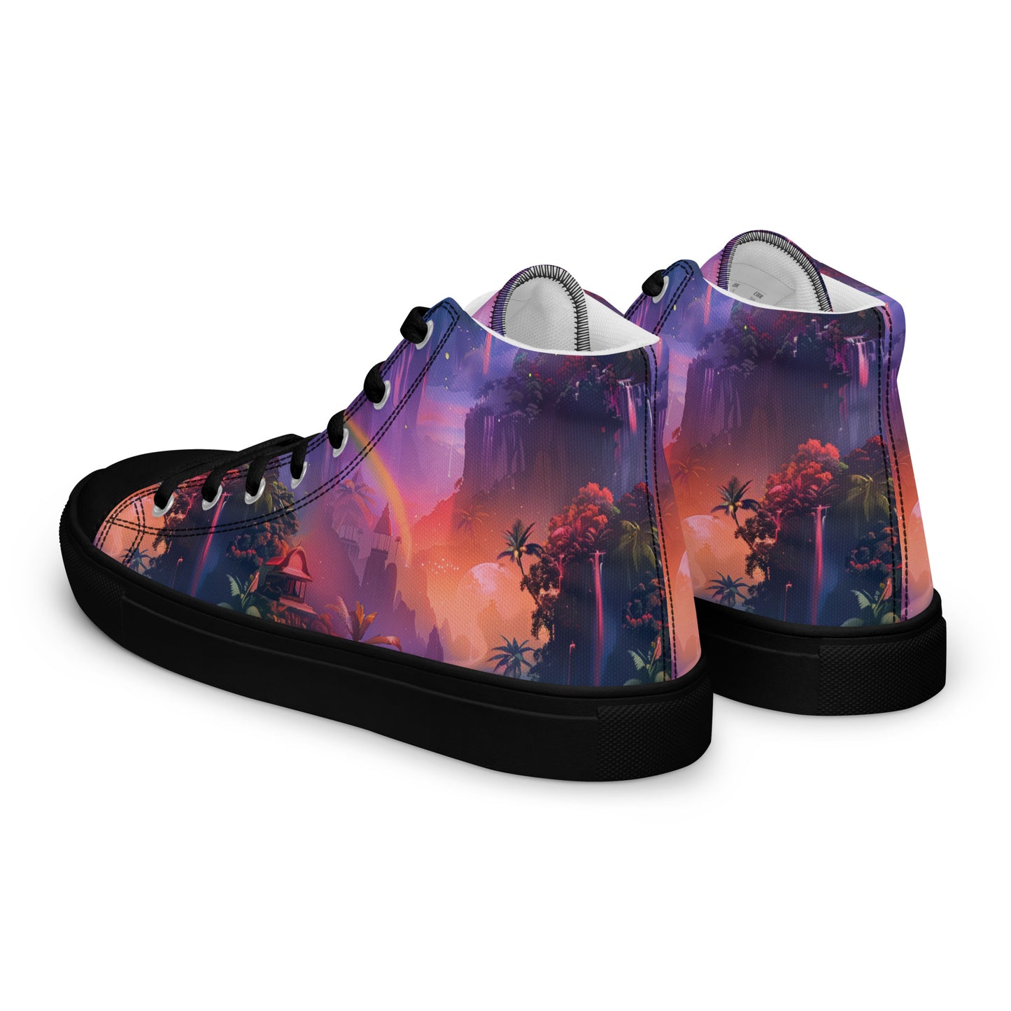 Chasing Waterfalls Women’s High Top Canvas Shoes