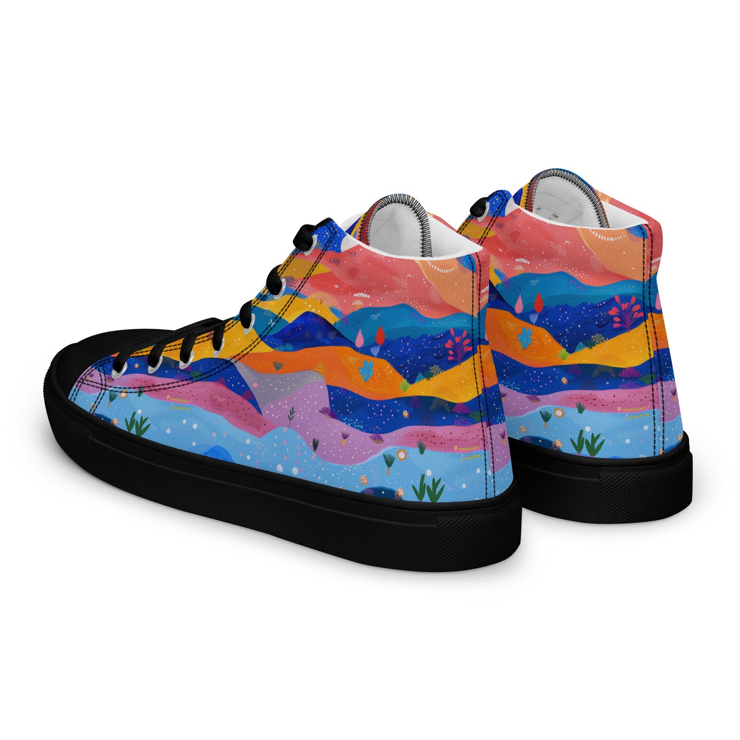 Starlit Panorama Women’s High Top Canvas Shoes