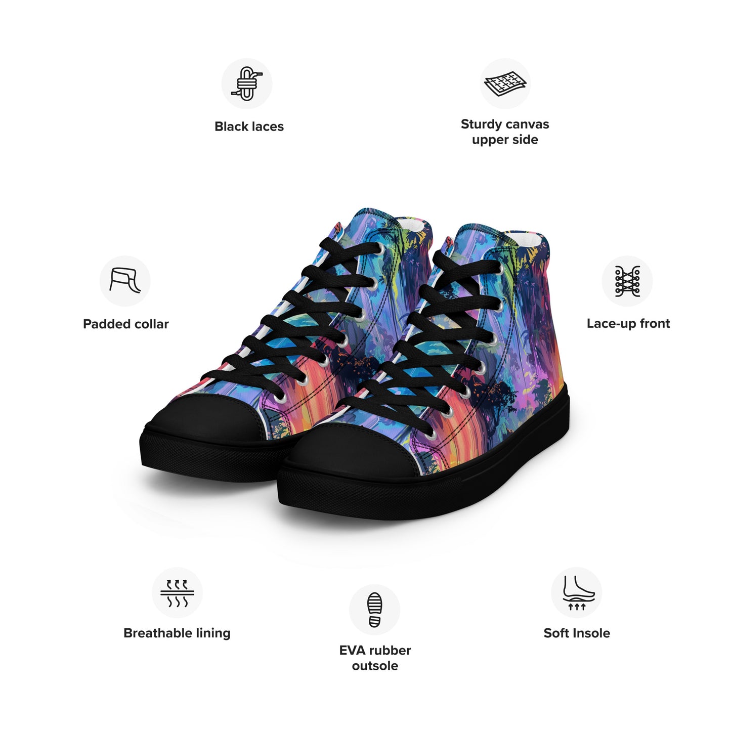 Sun Catcher Women’s High Top Canvas Shoes