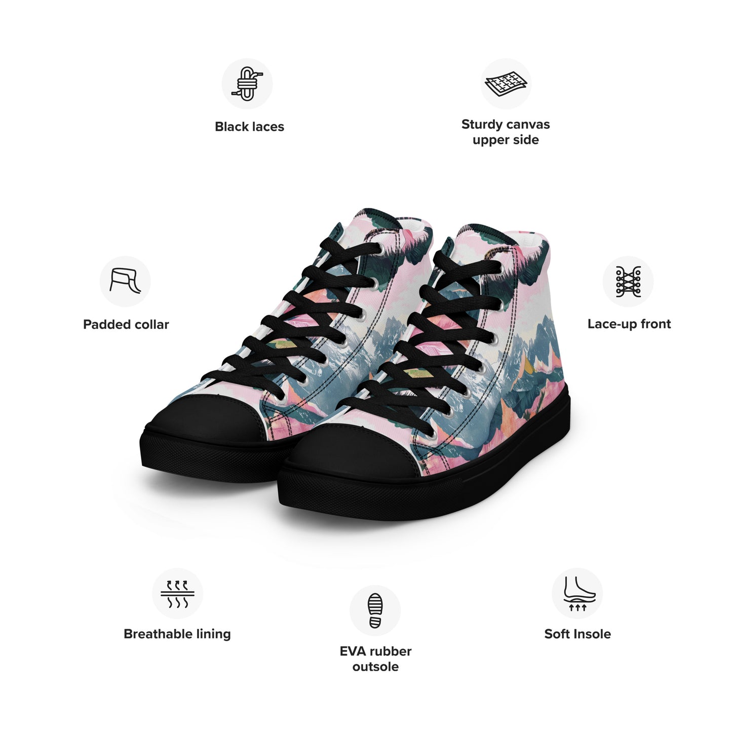 Ski Season Women’s High Top Canvas Shoes