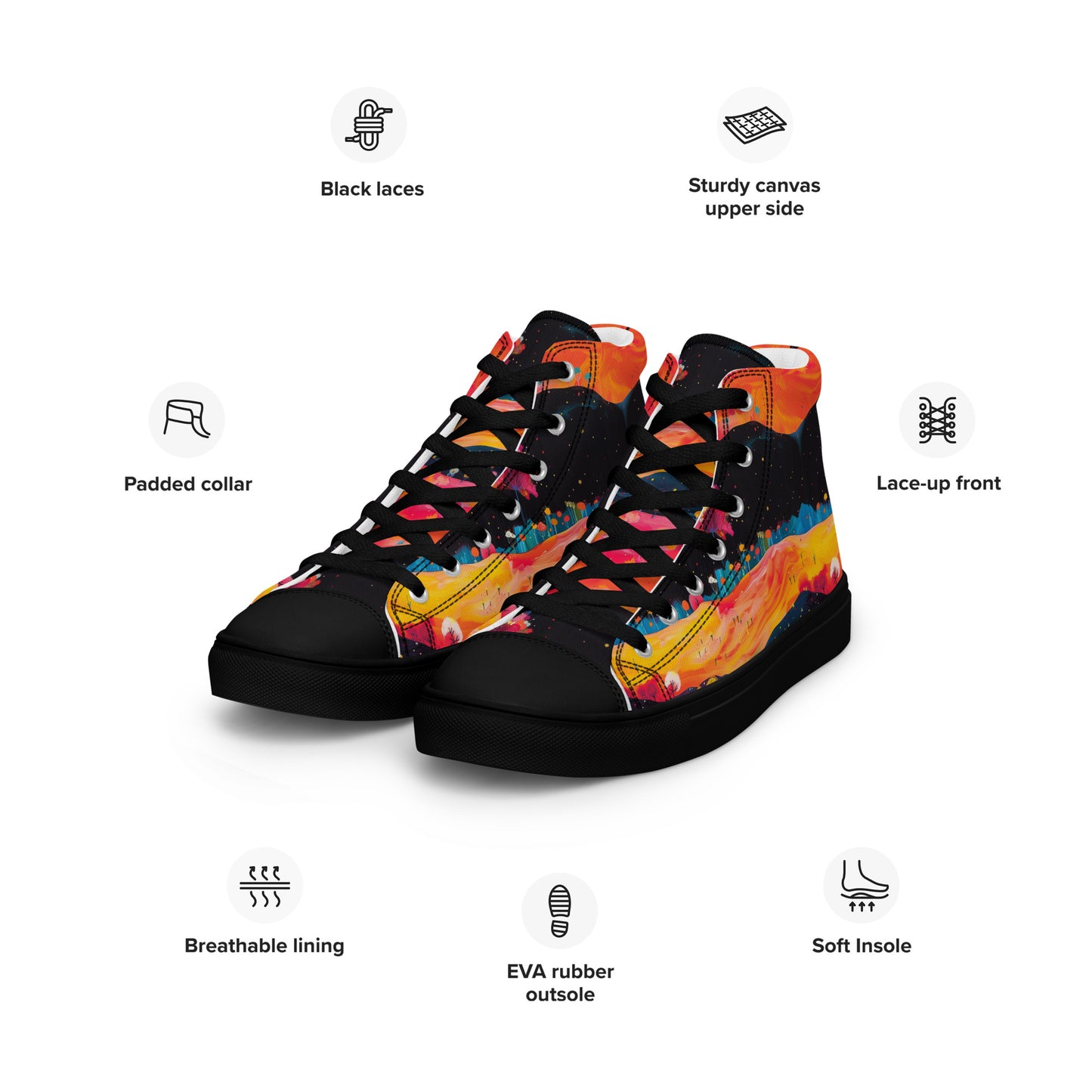 Fields Aglow Women’s High Top Canvas Shoes