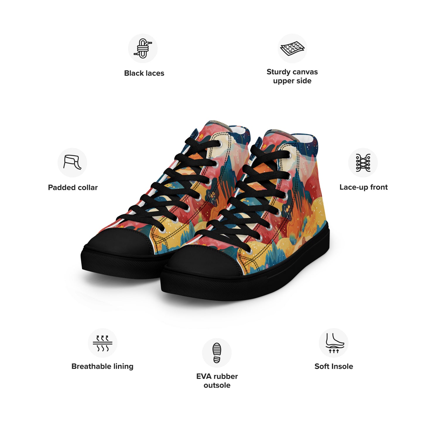 Autumn Whispers Women’s High Top Canvas Shoes