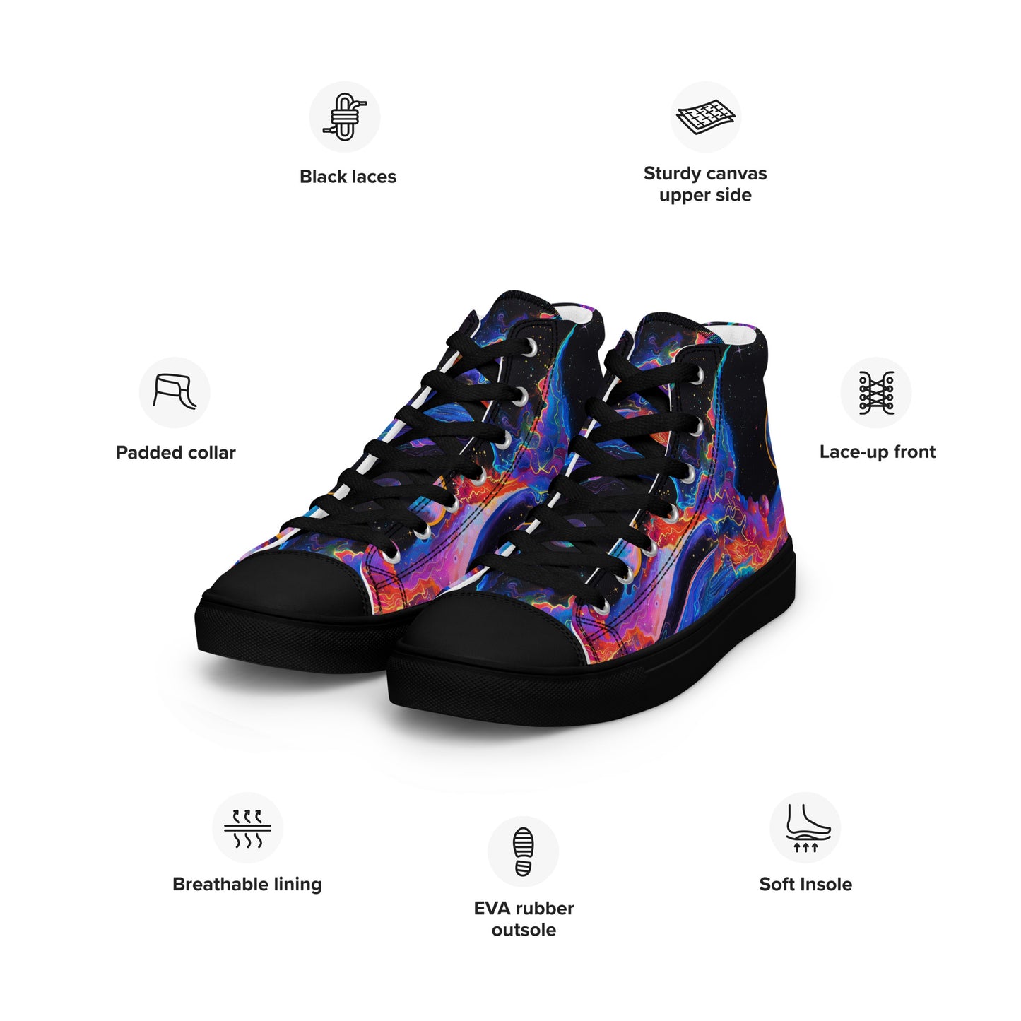 Planetary Highway Women’s High Top Canvas Shoes