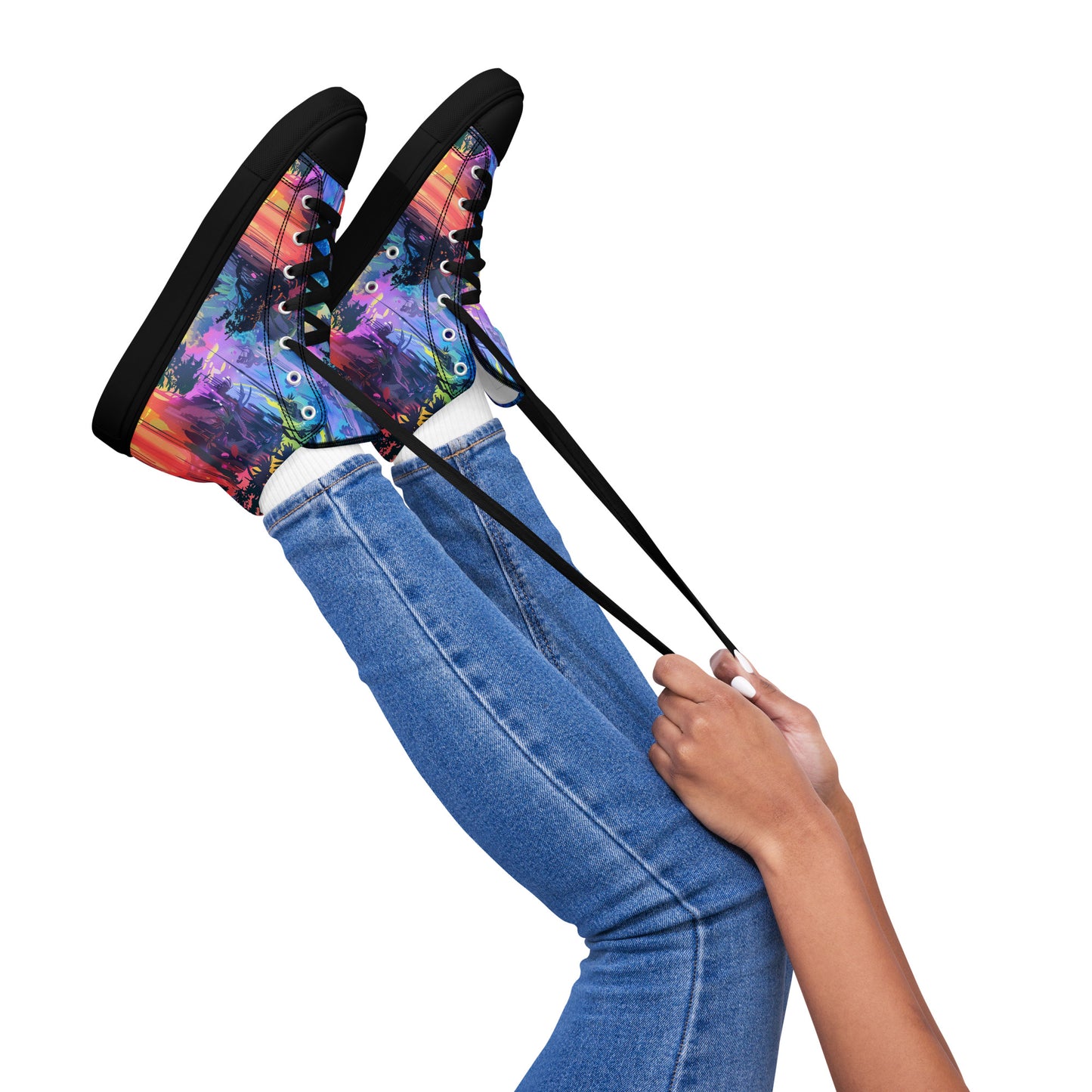 Sun Catcher Women’s High Top Canvas Shoes
