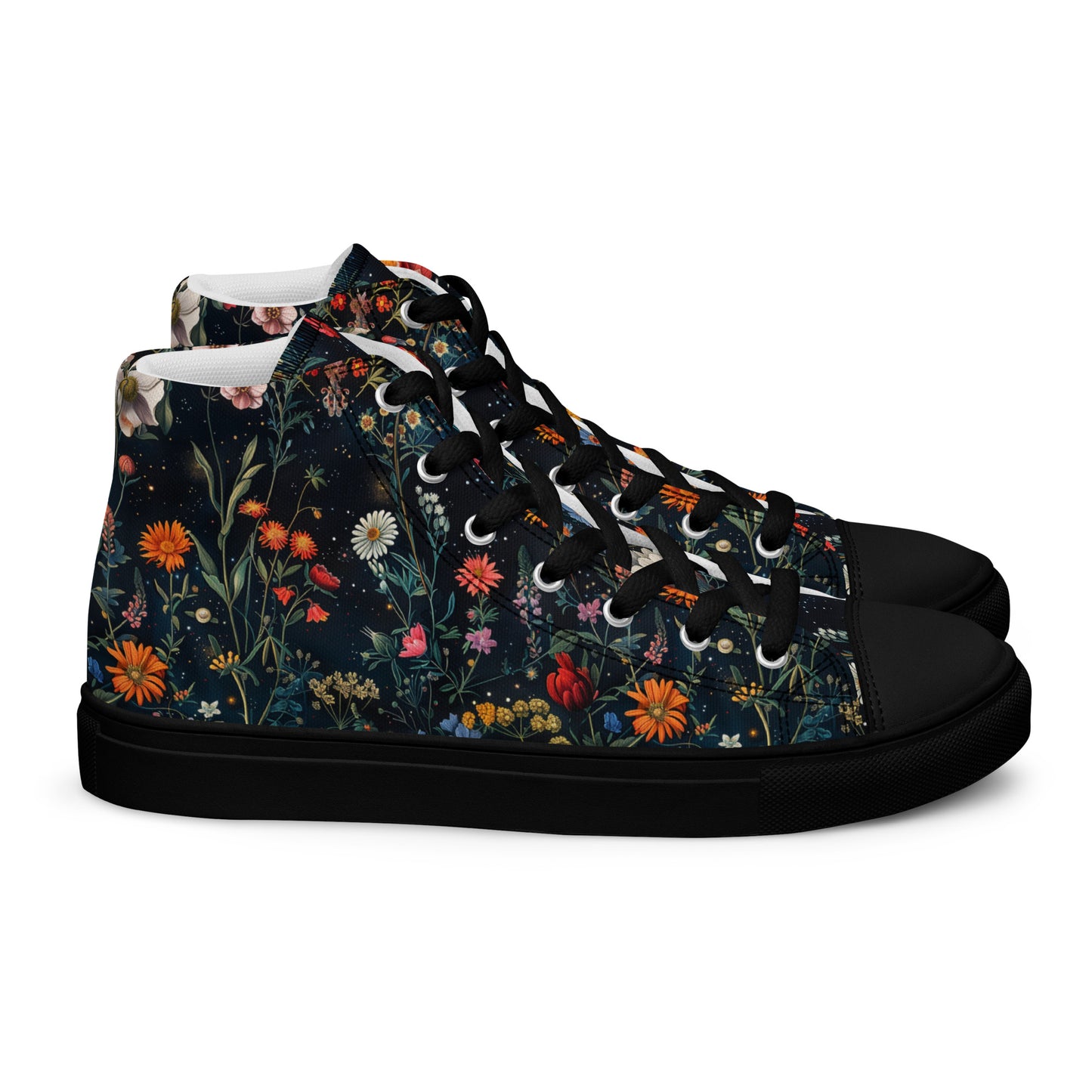 Astral Bloomscape Women’s High Top Canvas Shoes