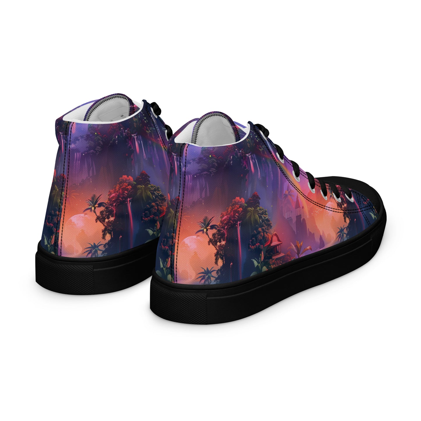 Chasing Waterfalls Women’s High Top Canvas Shoes