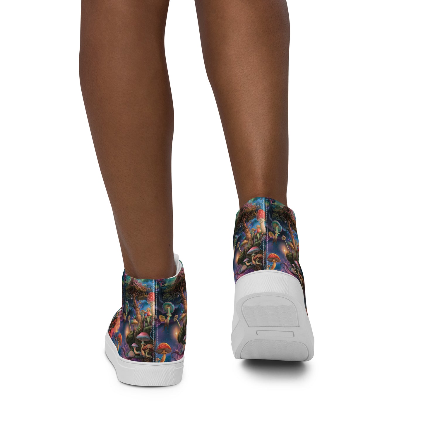 Mycelium Paradise Women’s High Top Canvas Shoes