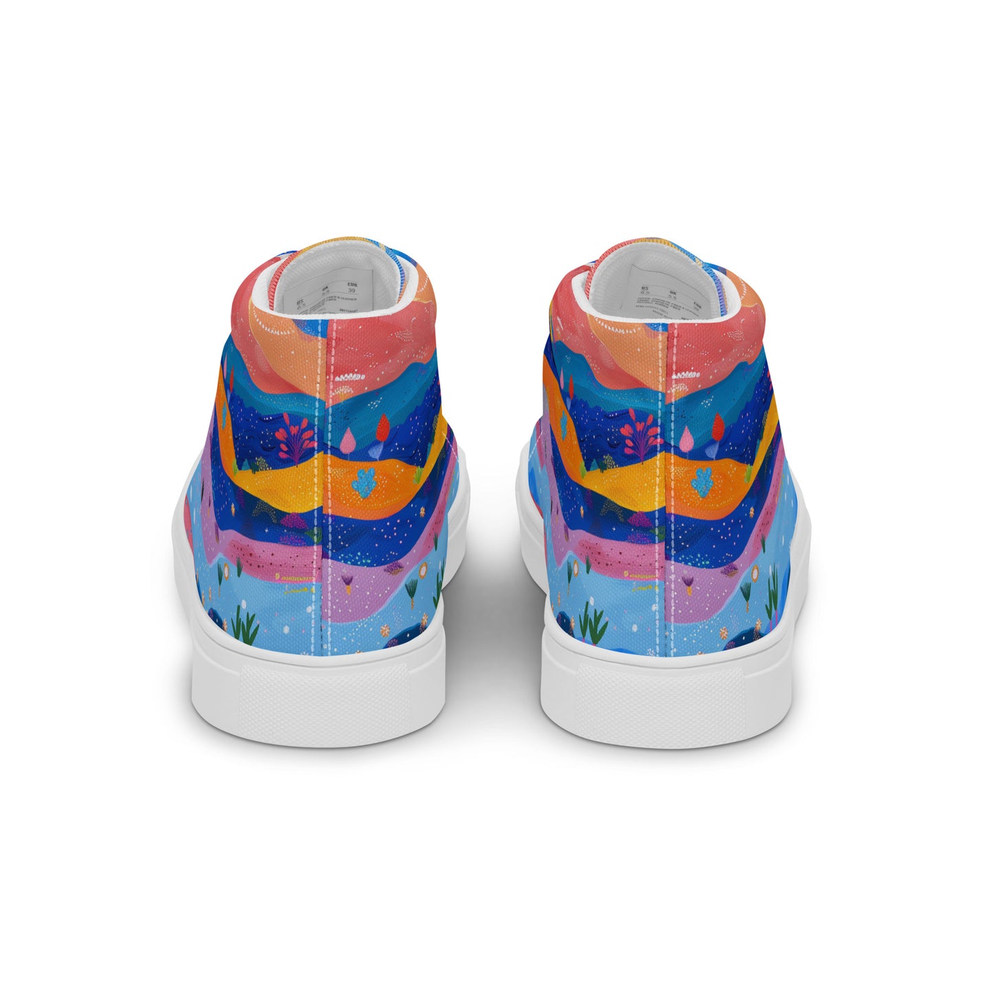 Starlit Panorama Women’s High Top Canvas Shoes