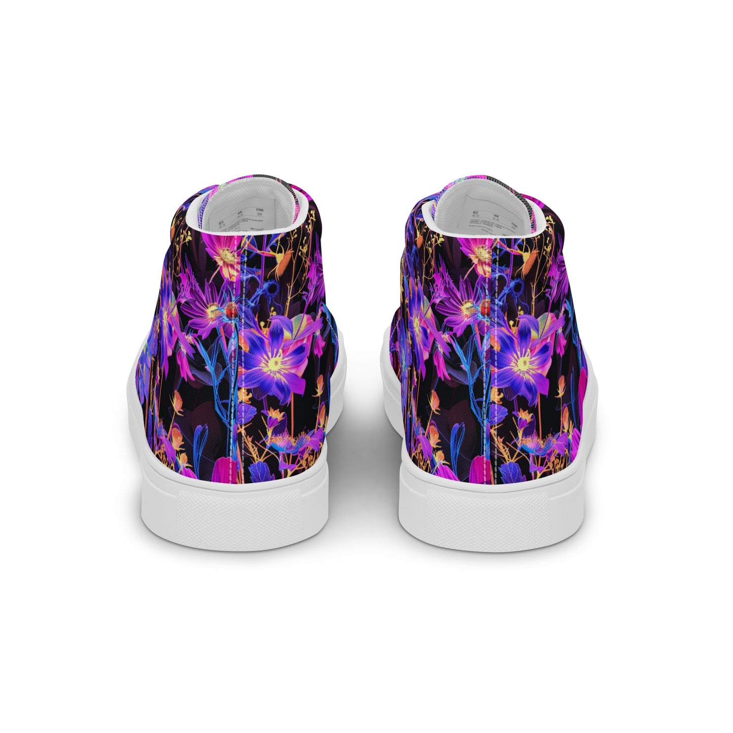 Exotic Floral Women’s High Top Canvas Shoes