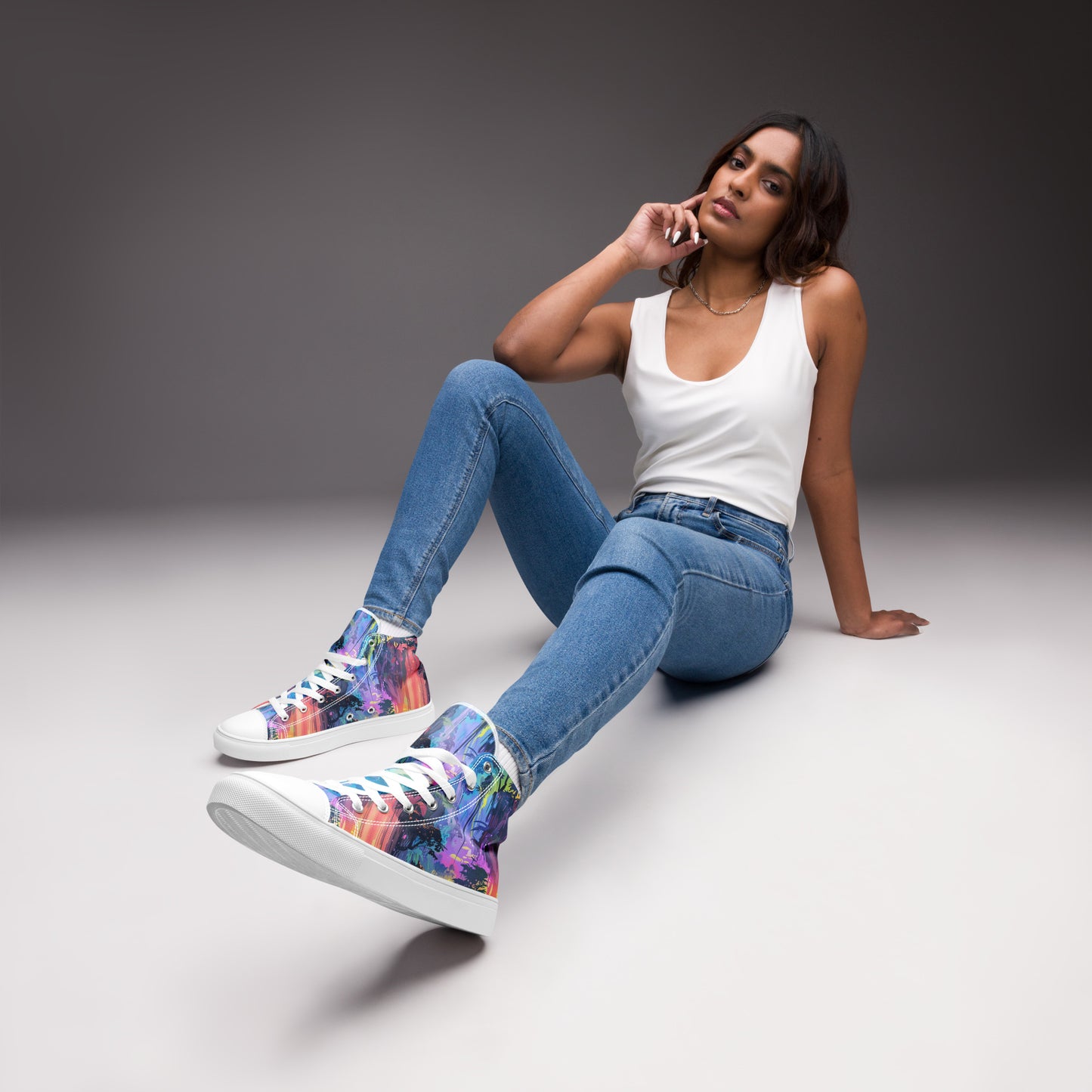 Sun Catcher Women’s High Top Canvas Shoes