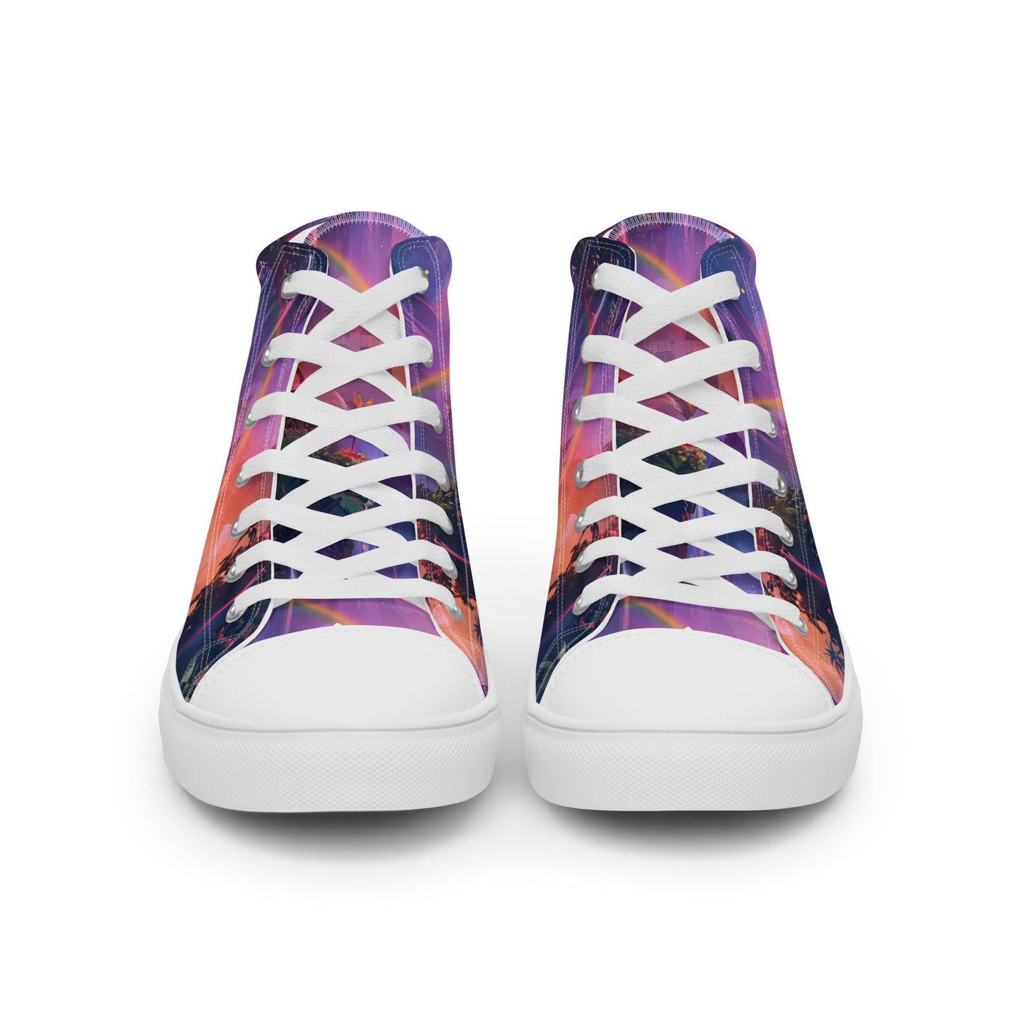 Chasing Waterfalls Women’s High Top Canvas Shoes