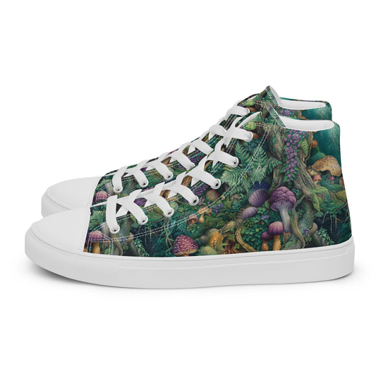 Fungi Forest Women’s High Top Canvas Shoes