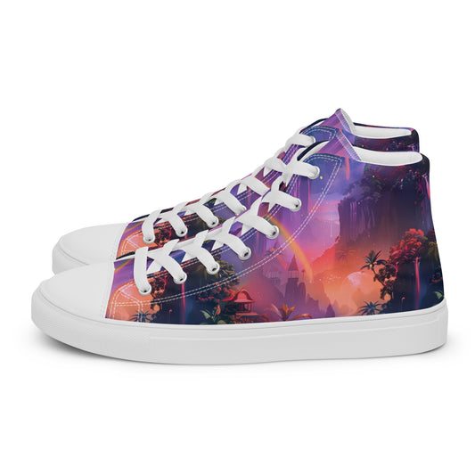 Chasing Waterfalls Women’s High Top Canvas Shoes
