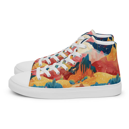 Autumn Whispers Women’s High Top Canvas Shoes